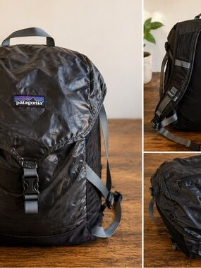 Patagonia Ultralight Packable Backpack Black Ripstop Travel Daypack